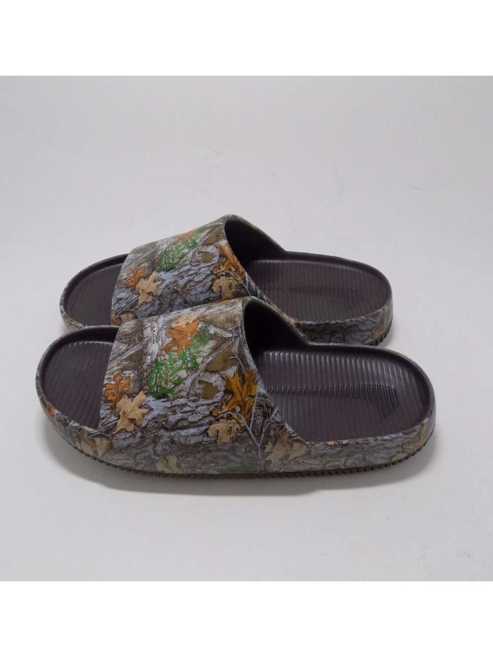 Nike men Camo Leaf Slide Sandals - Brown/Green/Gray